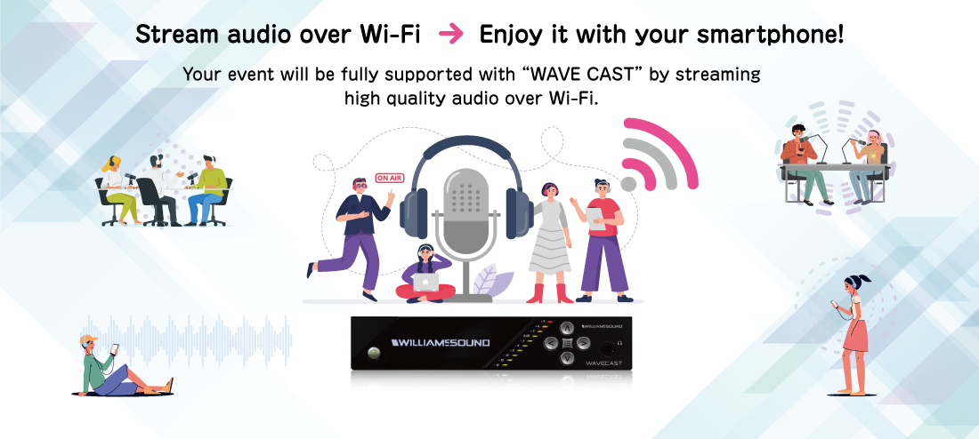 Stream audio over Wi-Fi→Enjoy it with your smartphone!
